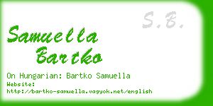 samuella bartko business card